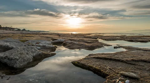 Lyttos Beach Sunset Stock Footage 52291961