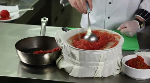 Lyutenitsa dressing filter tomato sauce skin love apple peel boiled tomato ch 動画素材 1069603