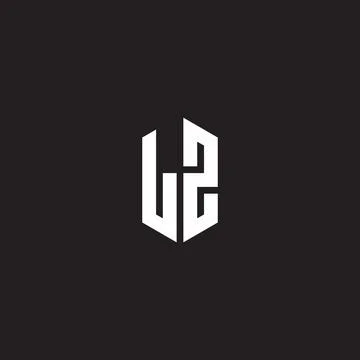 LZ Logo monogram with hexagon shape style design template Stock Illustration