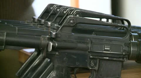 M 16 guns Stock Footage 11288188