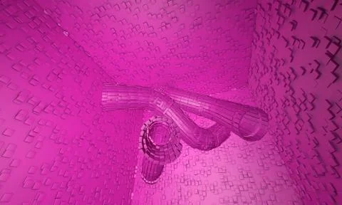 M-3d wall-th Stock Illustration