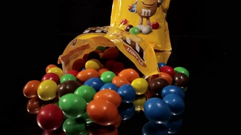 M and Ms Peanuts - a sweet snack close up view - CITY OF FRANKFURT, GERMANY - Stock-Footage 150916431