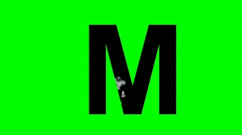 "M" Chromakey Green Screen Animated Fire Snow Water Explosion Lettering 動画素材 132843