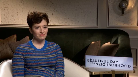 M. Heller interview, Press Junket, A Beautiful Day in the Neighborhood - 2019 Video stock 125799292