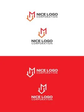 M house logo Stock Illustration