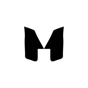 M icon. Simple style M company poster background symbol. M brand logo desig.. Stock Illustration