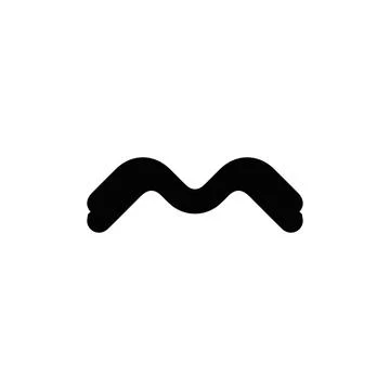 M icon. Simple style poster background symbol. M brand logo design element... 스톡 일러스트