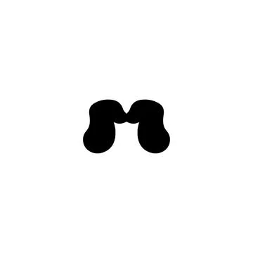 M icon. Simple style poster background symbol. M brand logo design element... Stock Illustration