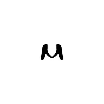 M icon. Simple style poster background symbol. M brand logo design element... Illustrazione stock