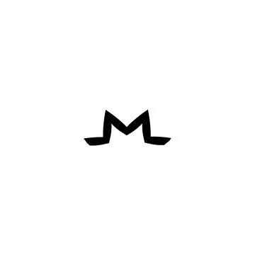 M icon. Simple style poster background symbol. M brand logo design element... Stock Illustration