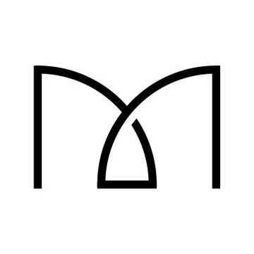 M initial letter vector logo icon Stock Illustration