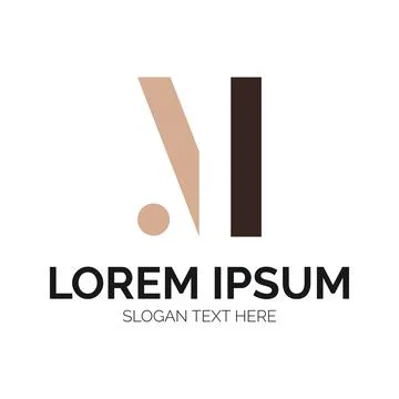 M Letter with Circular Logo Vector Design Stock Illustration