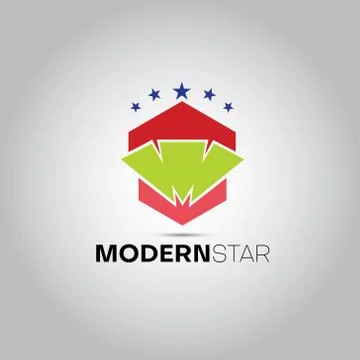 M Letter Design Logo Stock Illustration
