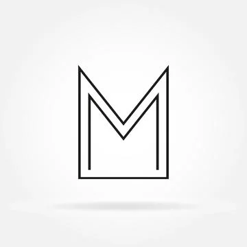 M letter icon. M monogram or emblem. Vector design element for branding Stock Illustration
