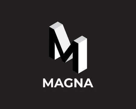 M letter Logo design Illustrazione stock