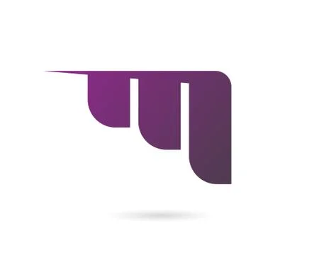 M letter Logo design Stock Illustration