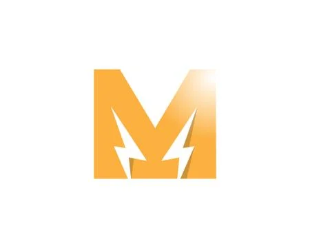 M letter Logo design Illustrazione stock