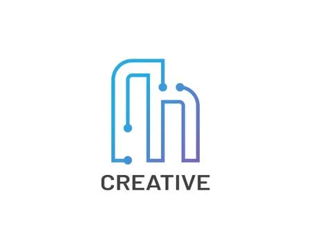 M letter Logo design Illustrazione stock