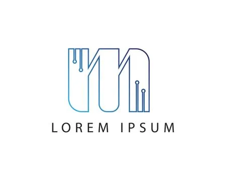 M letter Logo design Stock Illustration