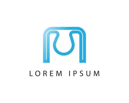 M letter Logo design Illustrazione stock