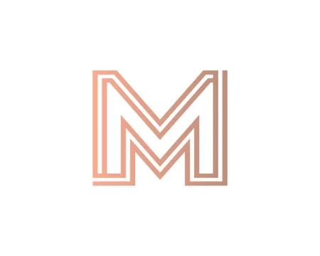 M letter Logo design Illustrazione stock