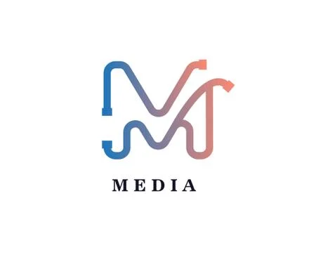 M letter Logo design Illustrazione stock