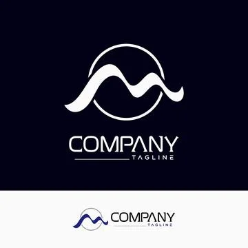 M letter logo Stock Illustration