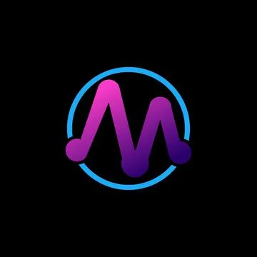 M letter logo Stock Illustration