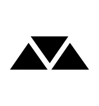 M letter logo made of triangles Stock Illustration