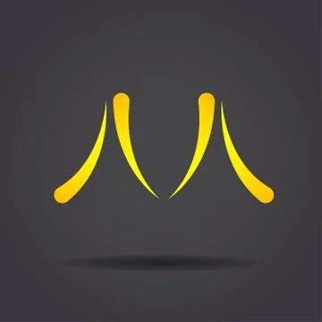 M letter logo template Stock Illustration
