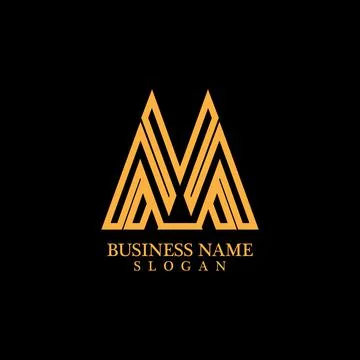 M Letter Logo Template Stock Illustration