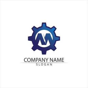 M Letter Logo Template Stock Illustration