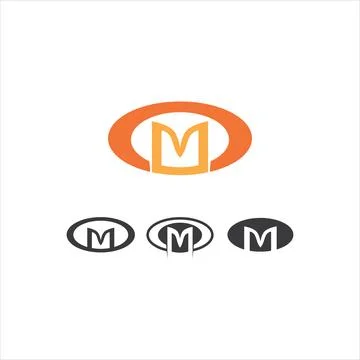 M Letter Logo Template Stock Illustration