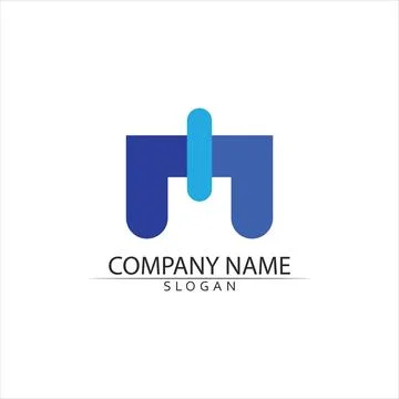 M Letter Logo Template Stock Illustration