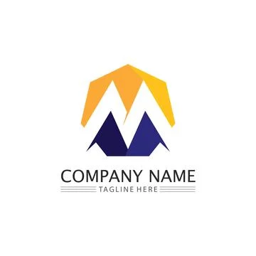 M Letter Logo Template Stock Illustration