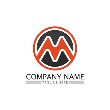 M Letter Logo Template Stock Illustration