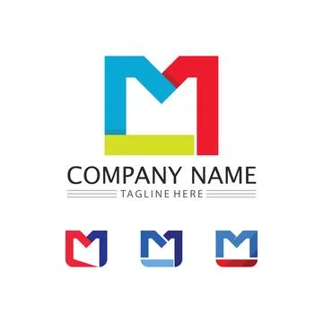 M Letter Logo Template Stock Illustration