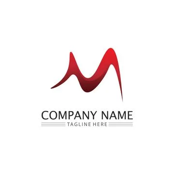 M Letter Logo Template Stock Illustration