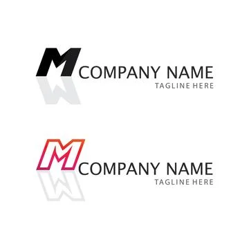 M Letter Logo Template Stock Illustration