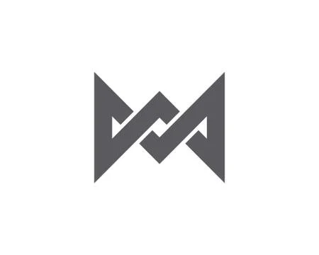 M Letter Logo Template Vector Icon Stock Illustration