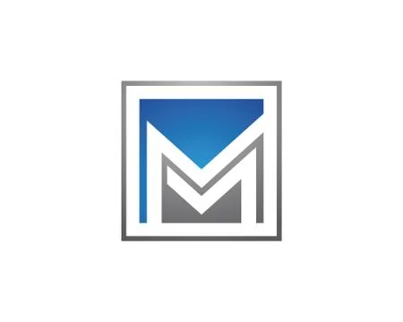 M Letter Logo Template vector Stock Illustration