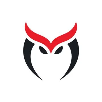 M letter owl icon vector illustration concept design template Stock-Illustration