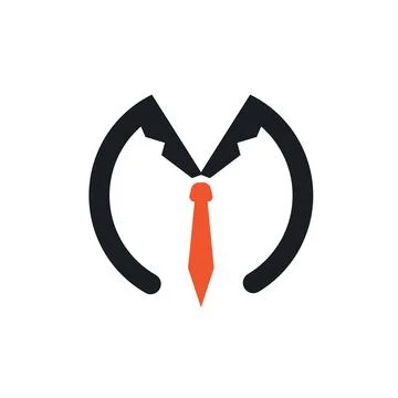 M letter suit icon vector concept design template Stock Illustration