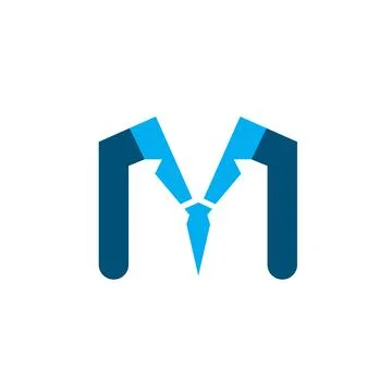 M letter suit icon vector concept design template Stock Illustration