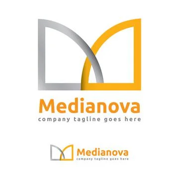 M Letter Type Architecture Logo Stock Illustration
