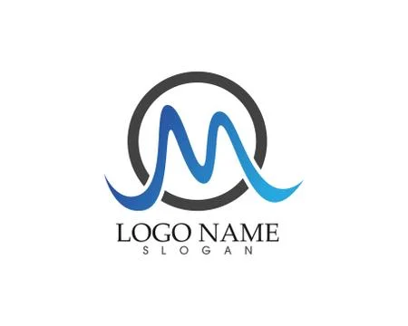 M letter wave Logo Template vector illustration Stock Illustration