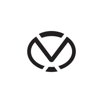 M lines oval design concept Stock Illustration