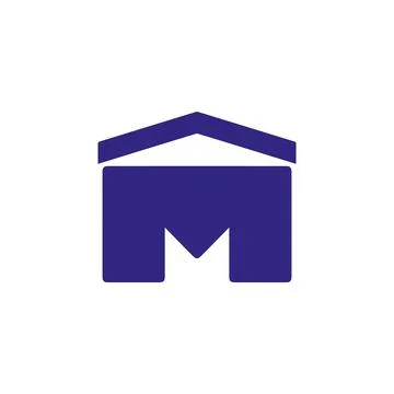 M logo design easy catchy m logo Stock Illustration