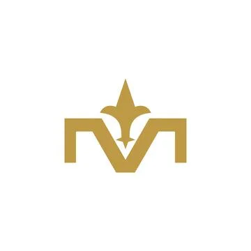 M logo design easy catchy m symbol aa1 Stock Illustration