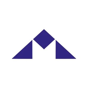 M logo design easy catchy m symbol aa2 Stock Illustration